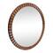 21.5" Round Wave Wood Decorative Mirror by Ashland®